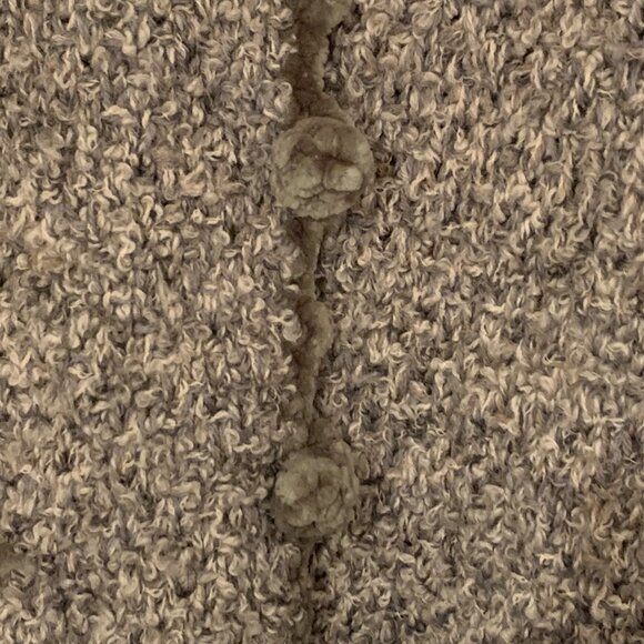 Bespoke Italian Gray Cardigan Sweater Boiled Wool Shirley Carraciolo Size Small - Picture 3 of 9